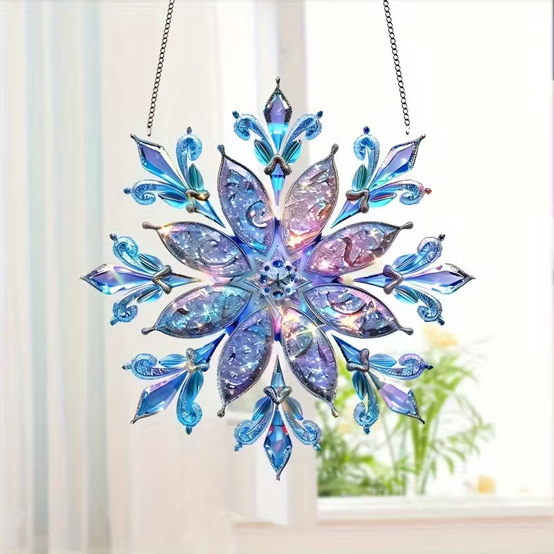 Renaissance Kristalvlokken Zonneschijf – Hangende Decoratie (20 cm)