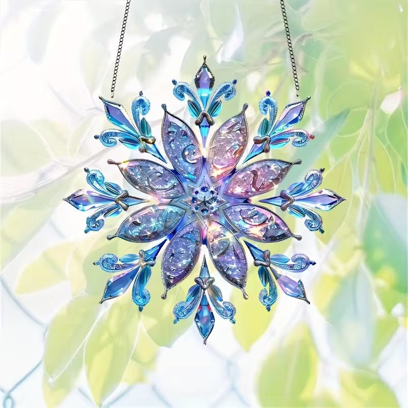 Renaissance Kristalvlokken Zonneschijf – Hangende Decoratie (20 cm)