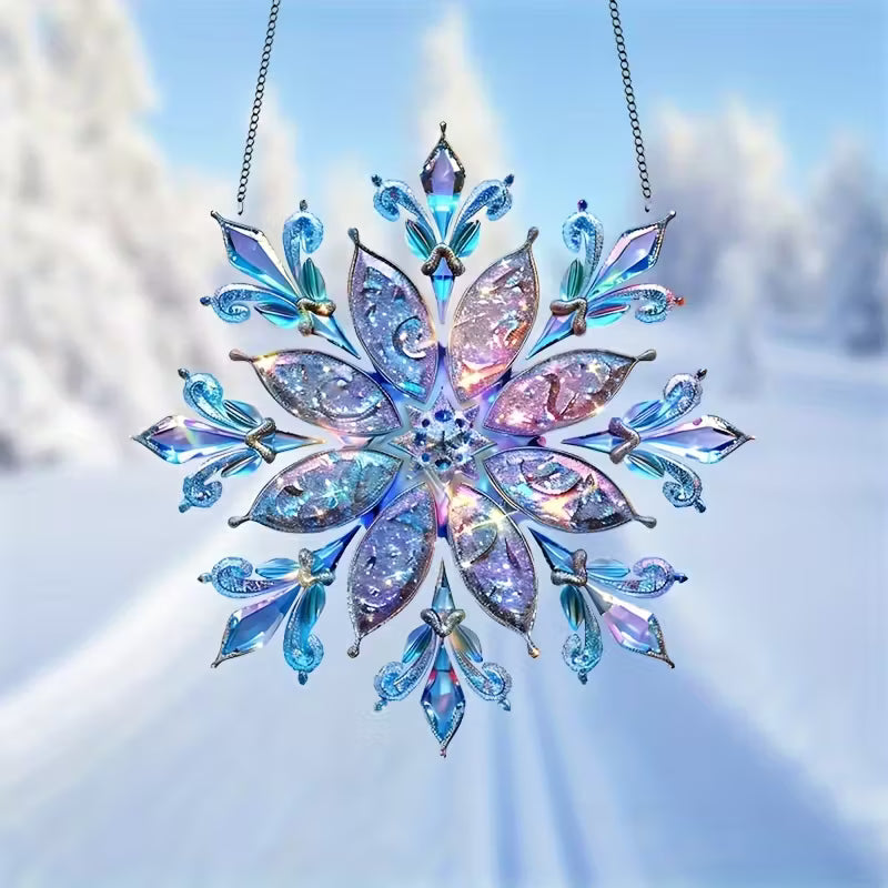Renaissance Kristalvlokken Zonneschijf – Hangende Decoratie (20 cm)