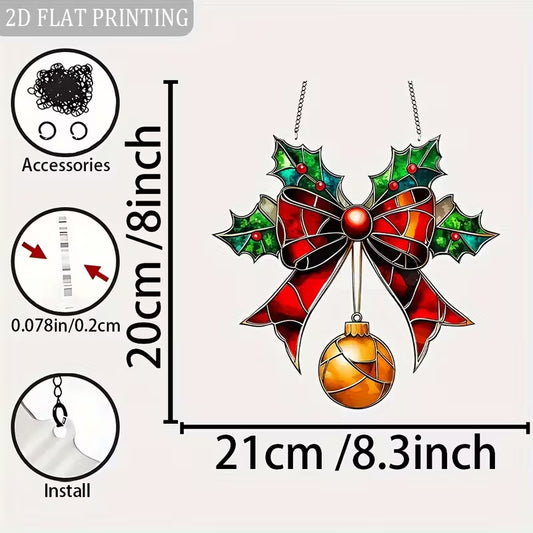 Festive Christmas Zonneschijf – Acryl Ornament (21 x 21 cm)
