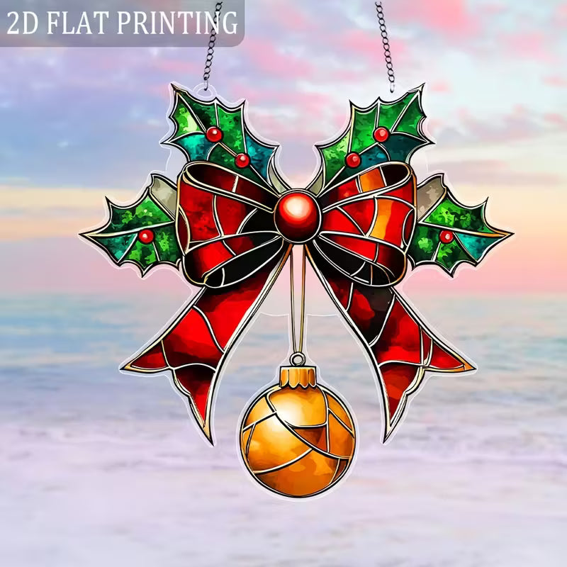 Festive Christmas Zonneschijf – Acryl Ornament (21 x 21 cm)