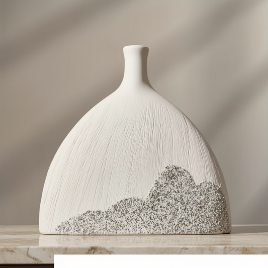 Scandinavische vaas op neutrale achtergrond