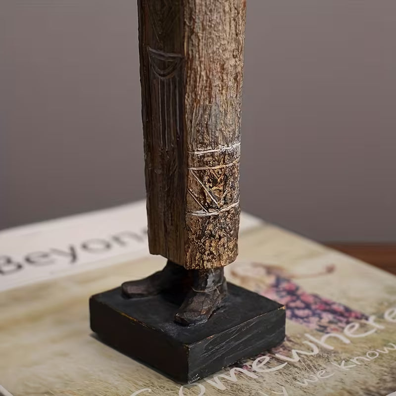 Afrikaans Handgemaakt Beeld - Tribale Kunst Sculptuur Gerookt Hout