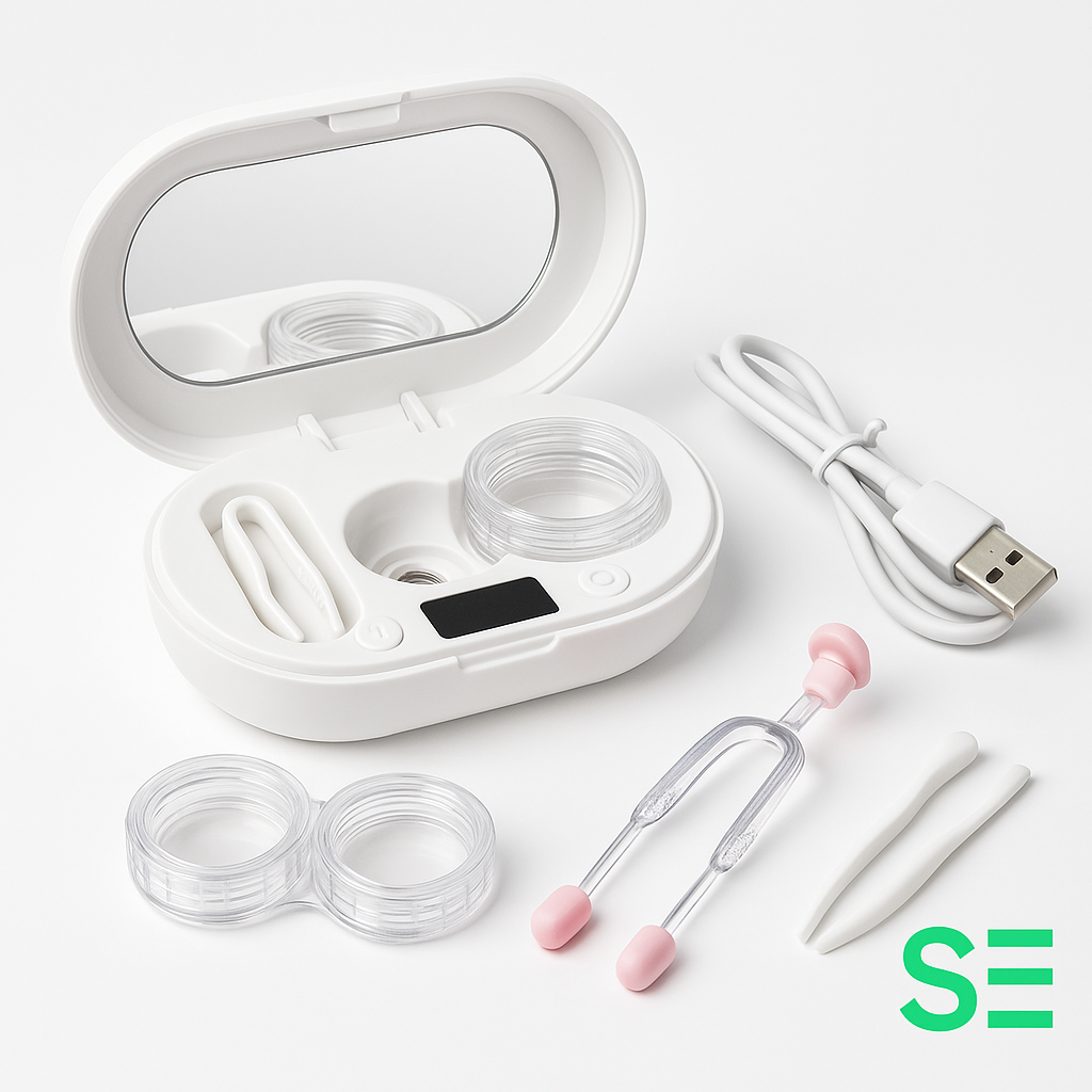 Selinn Stralende Ogen Bundel-Automatische Contactlensreiniger +Contactlens Applicator (bonus)