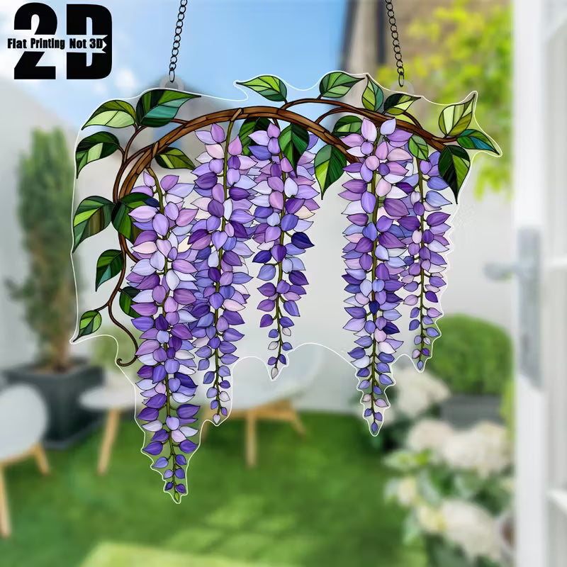 Wisteria Bloemen Zonvanger – Romantische Hangdecoratie (20 x 20 cm)