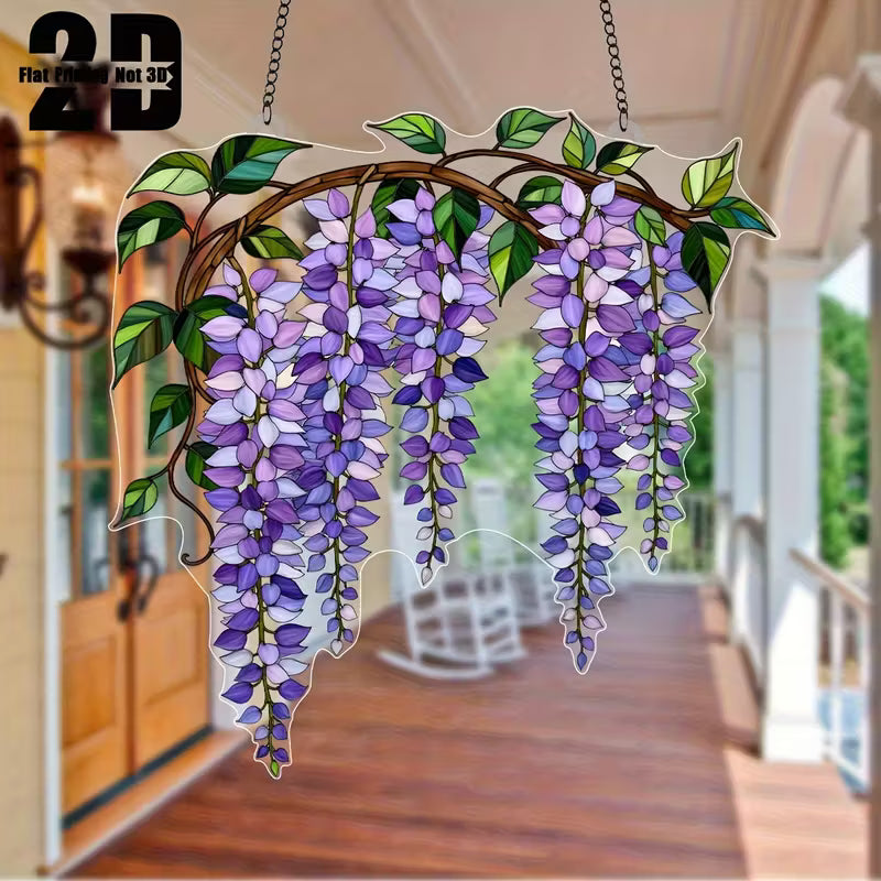 Wisteria Bloemen Zonvanger – Romantische Hangdecoratie (20 x 20 cm)