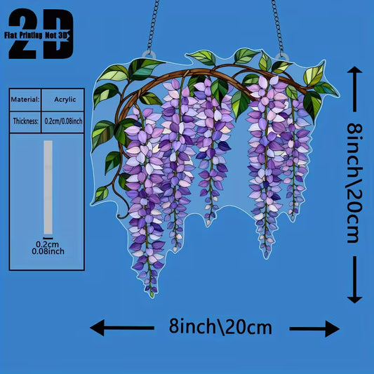 Wisteria Bloemen Zonvanger – Romantische Hangdecoratie (20 x 20 cm)