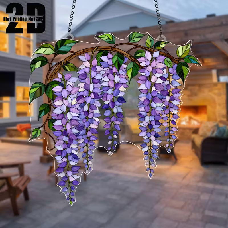 Wisteria Bloemen Zonvanger – Romantische Hangdecoratie (20 x 20 cm)