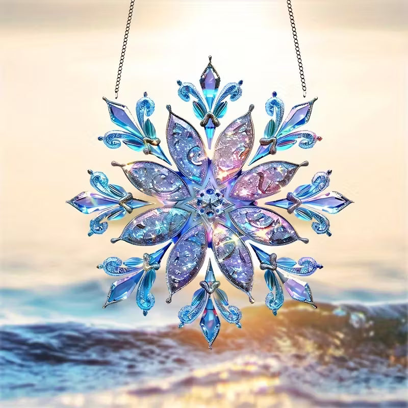 Renaissance Kristalvlokken Zonneschijf – Hangende Decoratie (20 cm)