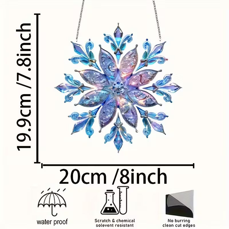 Renaissance Kristalvlokken Zonneschijf – Hangende Decoratie (20 cm)