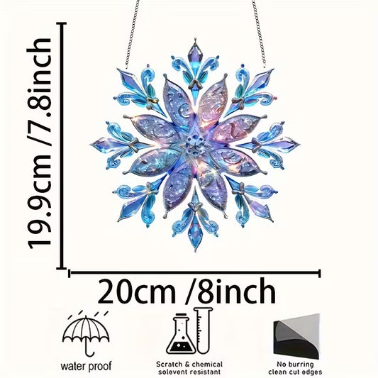 Renaissance Kristalvlokken Zonneschijf – Hangende Decoratie (20 cm)