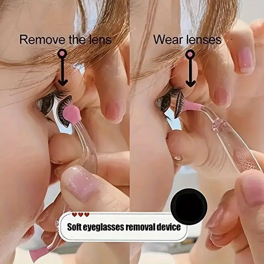 Contactlensapplicator met zachte tip