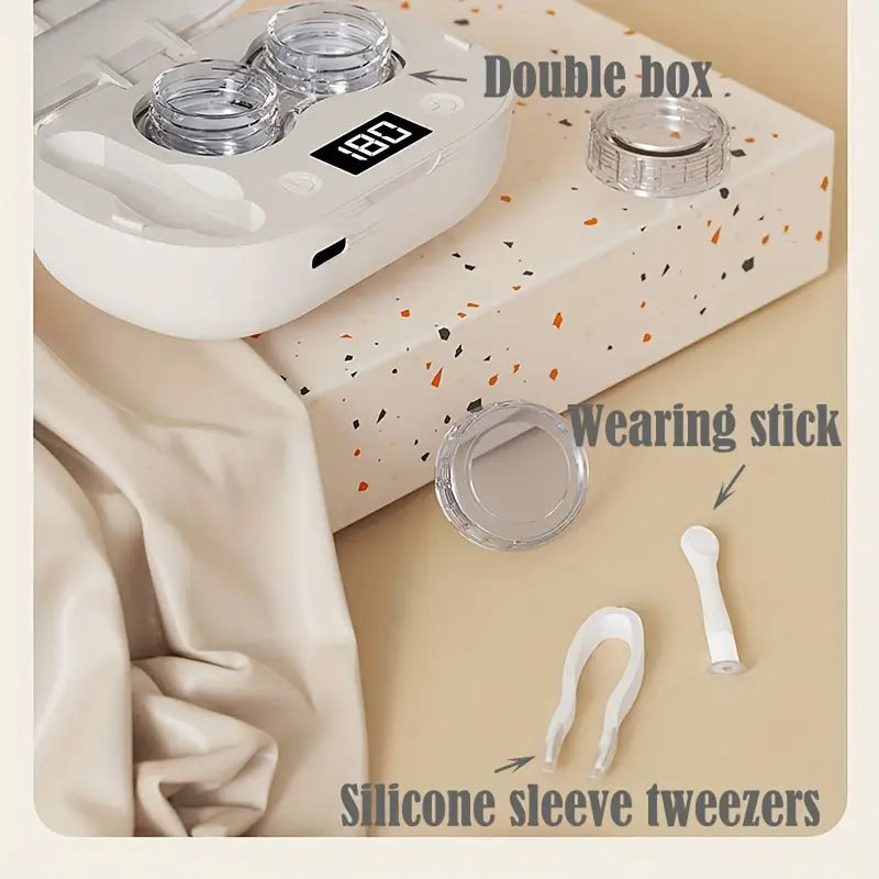 Automatische Contactlensreiniger – Draagbare Lensreiniger met USB-C & Display