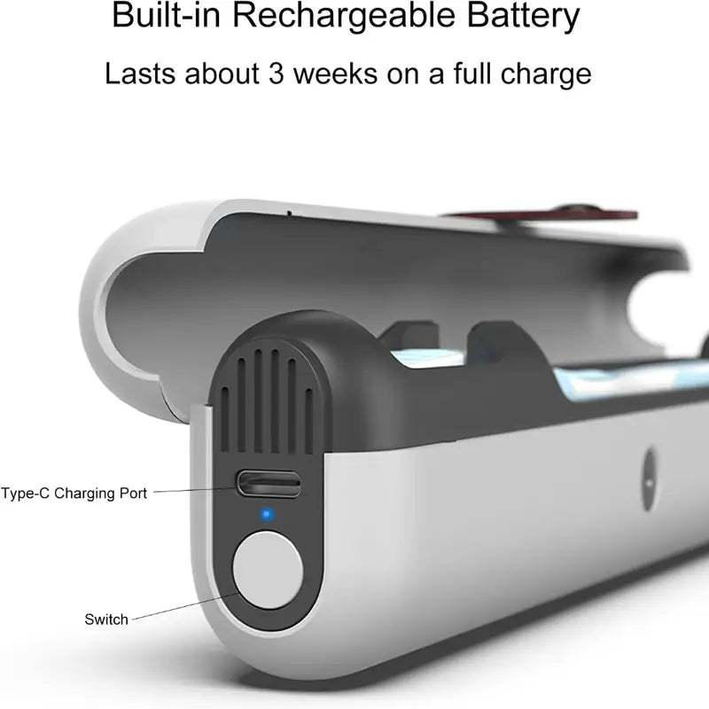 UV-C Tandenborstel Sterilisator & Houder – Oplaadbare Draadloze Tandenborstelhouder