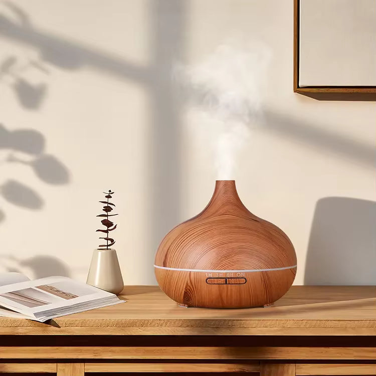 🌿 AeroGlow™ – 6-in-1 Aroma Diffuser, nachtlampje & Luchtbevochtiger (500ml)