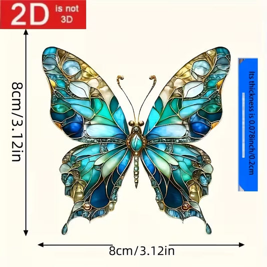 Vlinder Zonvanger – Handgemaakt Acryl Glas-in-lood Stijl Ornament