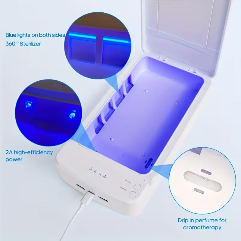 PureNail BlueBox – Compacte UV  Gereedschap Sterilisator met USB oplader