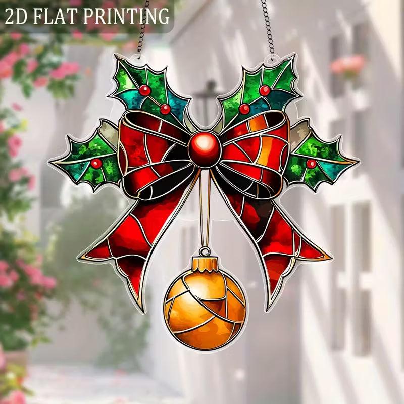 Festive Christmas Zonneschijf – Acryl Ornament (21 x 21 cm)