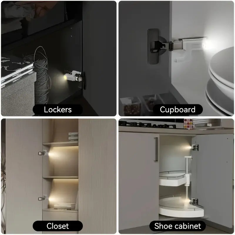 LED Kastscharnierlampjes Set van 12 - Automatische Verlichting