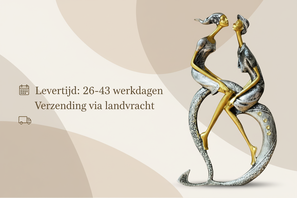 Levertijd banner voor Romantische Koppelsculptuur
