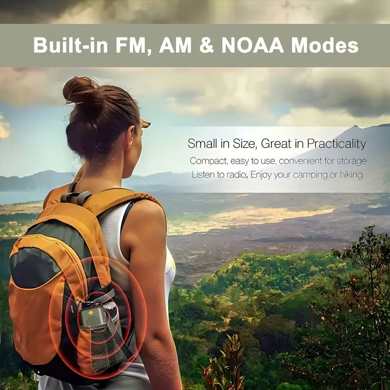 Noodradio met Zonnepaneel, Handcrank & Powerbank – AM/FM Noodradio met Zaklamp