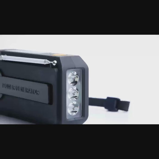 Noodradio met Zonnepaneel, Handcrank & Powerbank – AM/FM Noodradio met Zaklamp