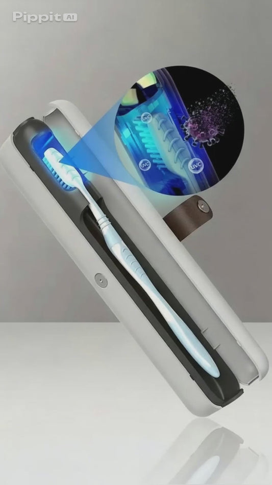 Innovatieve draadbare 2 in 1 UV-C sterilisator en tandenborstelhouder
