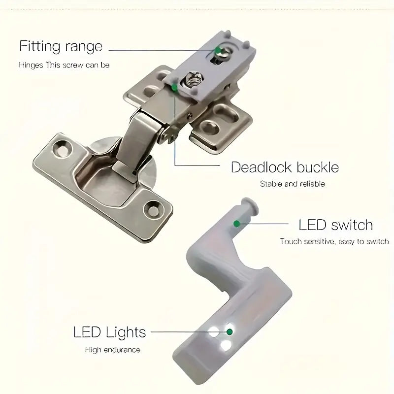 LED Kastscharnierlampjes Set van 12 - Automatische Verlichting
