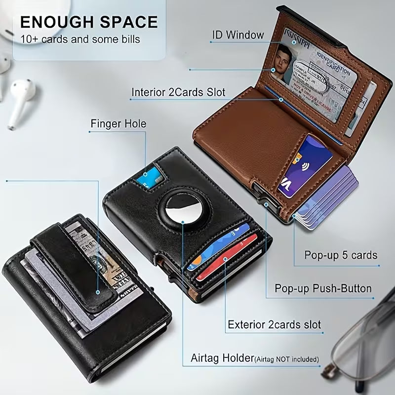 Slimme Herenportemonnee met RFID-bescherming & Anti-Zakkenroller Design