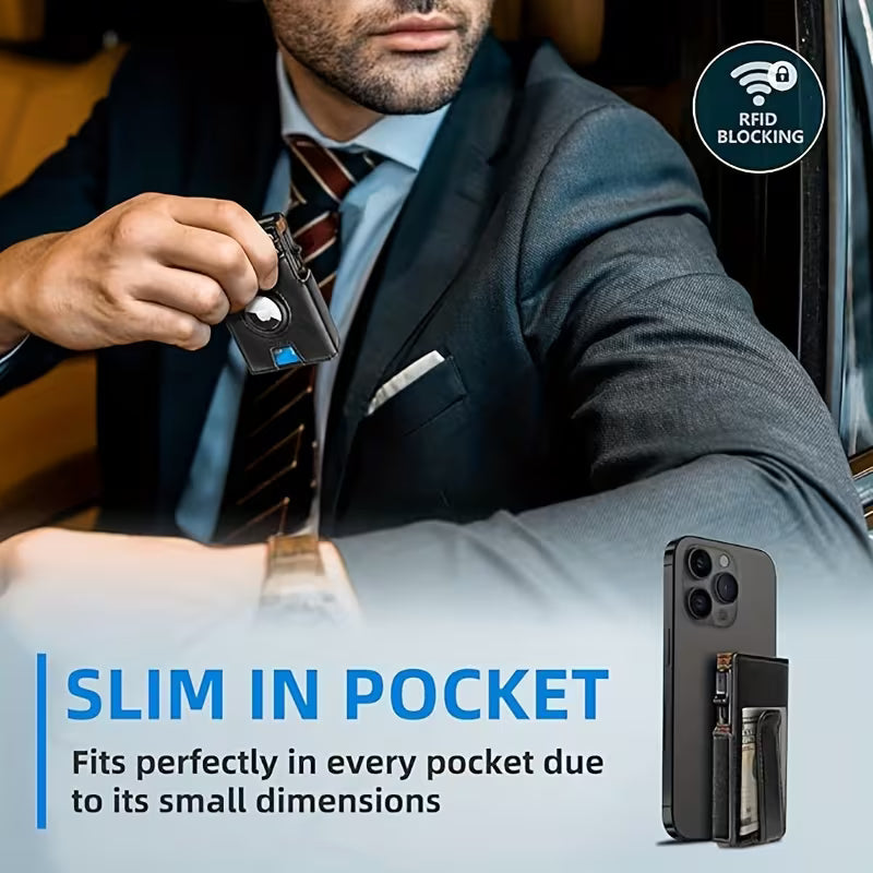Slimme Herenportemonnee met RFID-bescherming & Anti-Zakkenroller Design