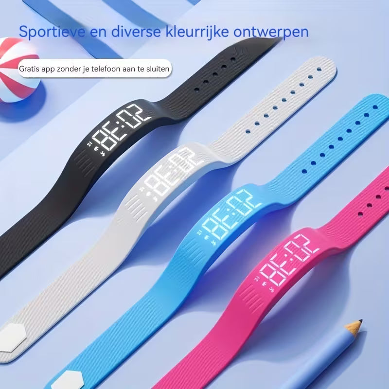 Trilalarm herinnering klok, persoonlijke alarmen of pil herinneringen per dag, trilwekker armband, tot 15 persoonlijke alarmen