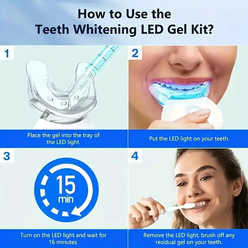 LED Tandenbleekapparaat voor Thuis – Draagbaar & USB‑gevoed